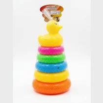 Jeu-Anneaux-Colorés-avec-Canard-pour-Bébés